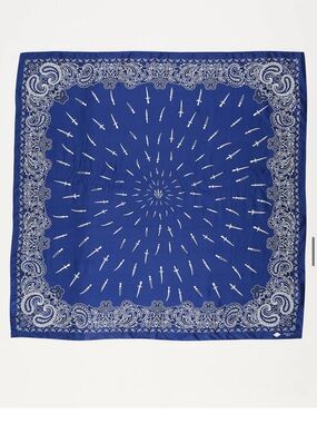 Rag & Bone MSRP $198 Dagger Blue Bandana Print Silk Scarf NWOT